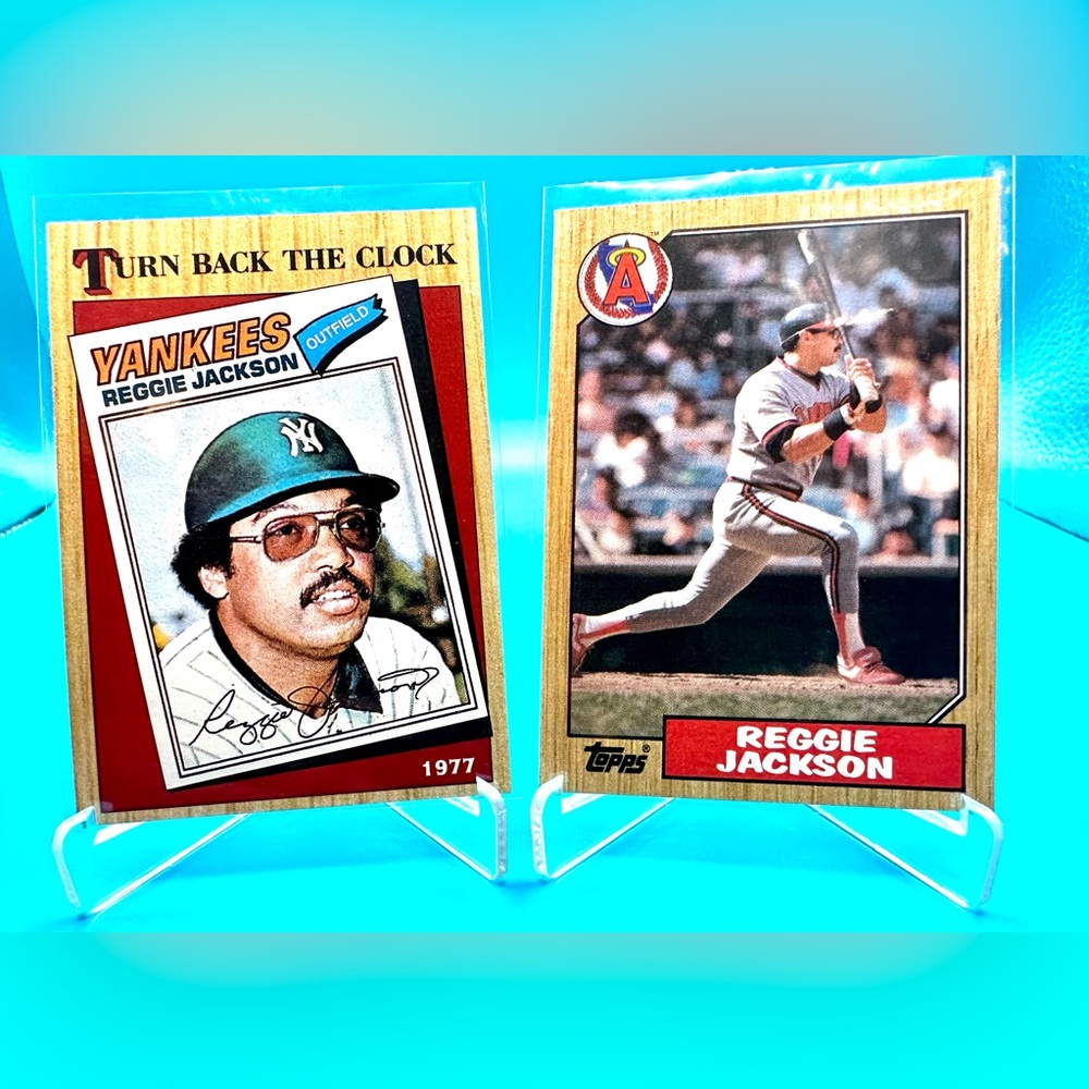 1987 Topps🔥Reggie Jackson Lot! Turn Back The Clock! #312 Yankees! Mint!